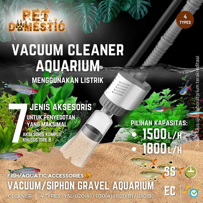 ELECTRIC VACUUM AQUARIUM DAN KOLAM / SIPHON GRAVEL AQUASCAPE VACUUM
