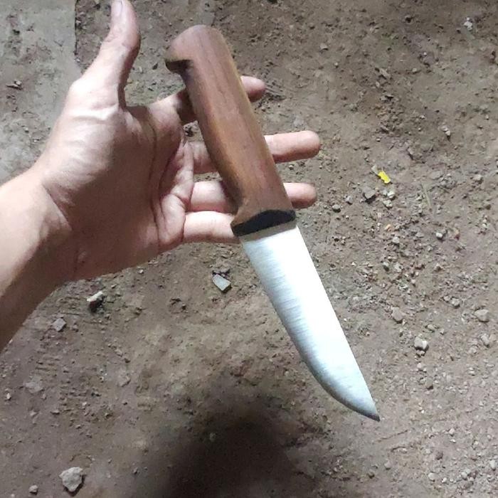 pisau sembelih unggas ayam itik, bahan baja d2 hand made flat