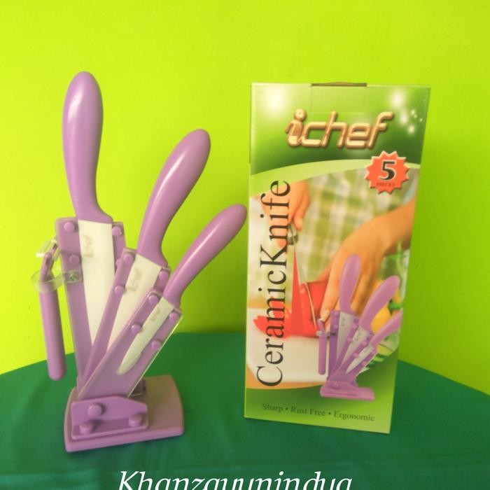 Pisau Set Ceramic Ichef 5in1 Ifa Cookware