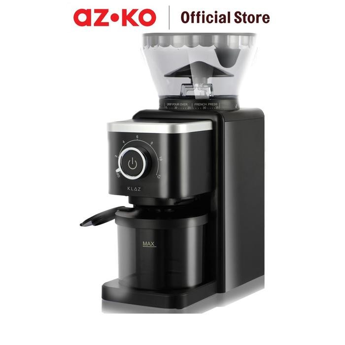 AZKO Klaz Coffee grinder Dengan Pisau Burr 200 watt - Hitam Mesin Penghalus Kopi Grinding Machine