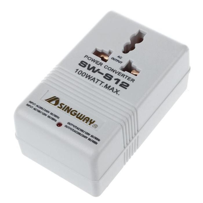 (Expert) SINGWAY 100W 110V/120V to 220V/240V Voltage Converter White