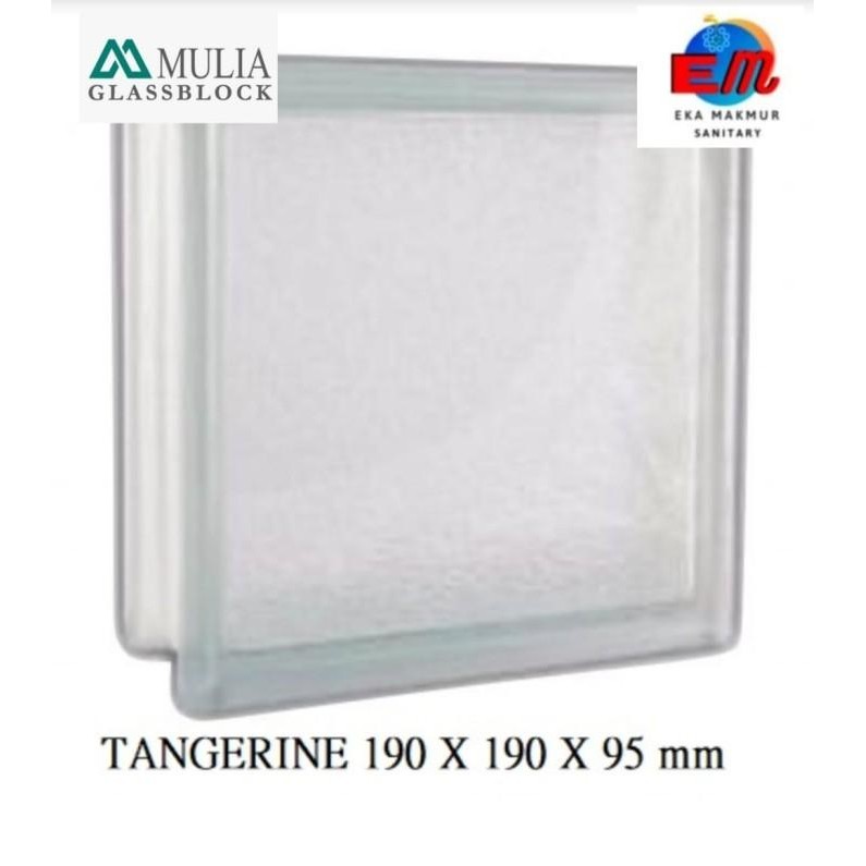 (Expert) GLASS BLOCK/GLASSBLOCK/GLASS BLOK MULIA MAGNA TANGERINE 9.5CM