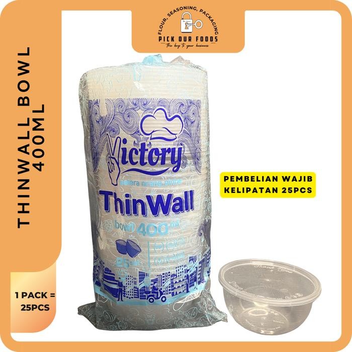 THINWALL BOWL 400 ML CUP MANGKOK PLASTIK THIN WALL BULAT 400ML