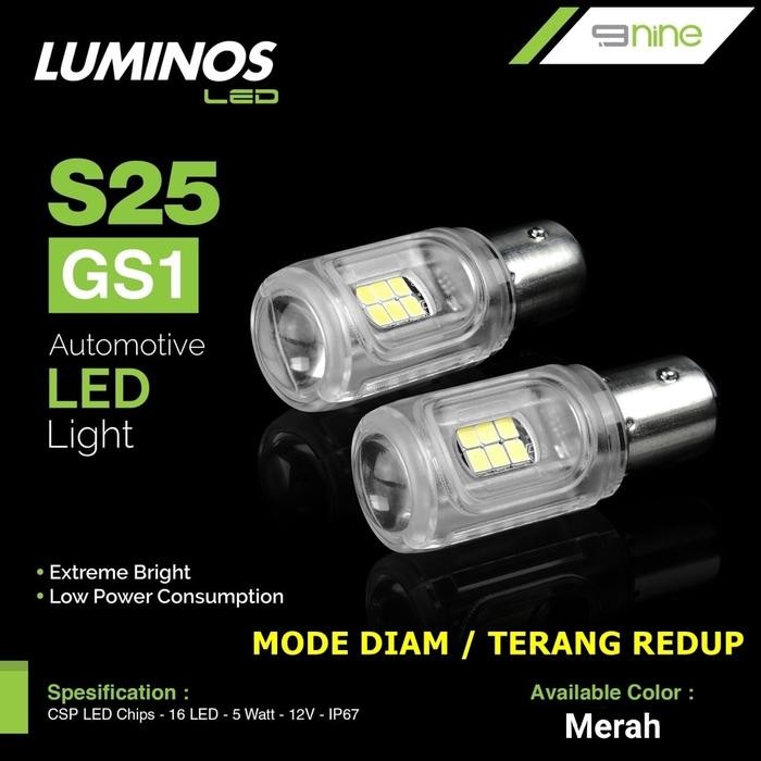 Lampu Led Rem Stop Mobil Motor S25 Putar Extreme Bright Luminos