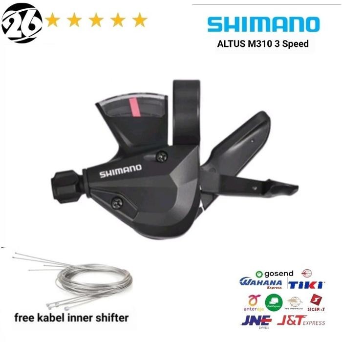 Shifter Sepeda Shimano Altus M310 3 Speed Operan Gigi Sepeda Shimano