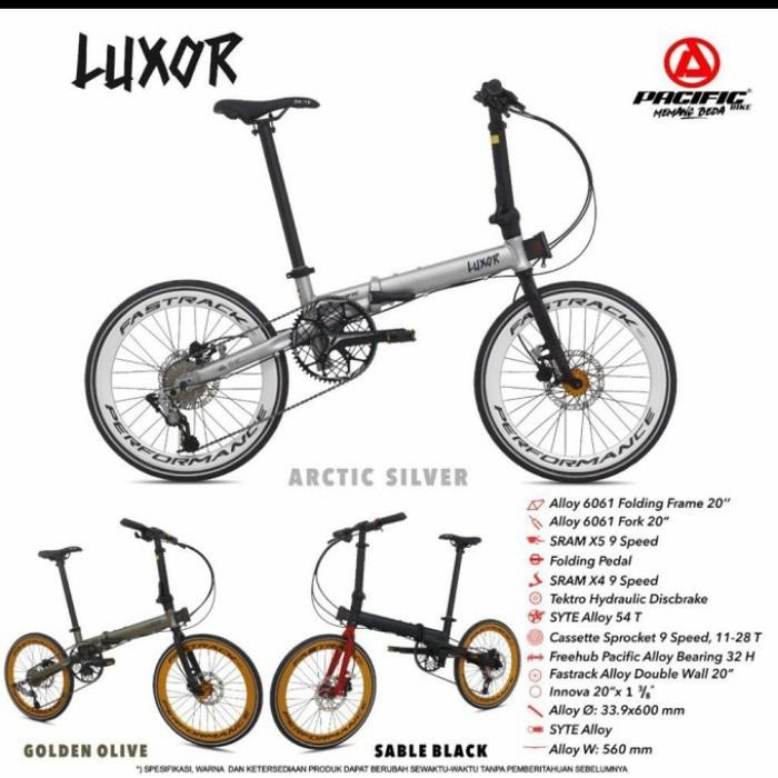 Sepeda Lipat Pacific Luxor 20 Inch Shimano Full Alloy