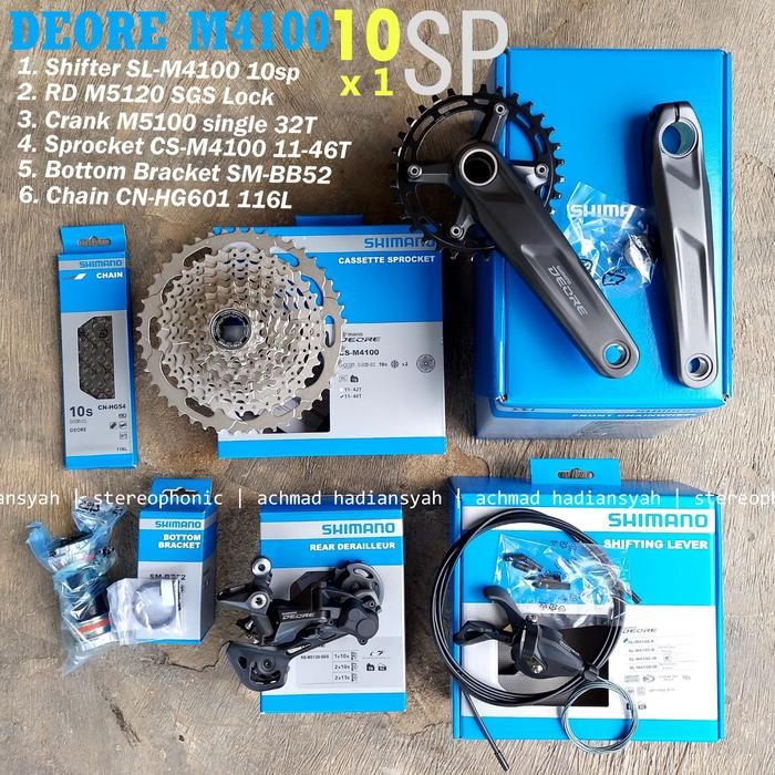 Groupset 10Speed Deore 1X10Sp Groupset Deore Single Sprocket 11-46T