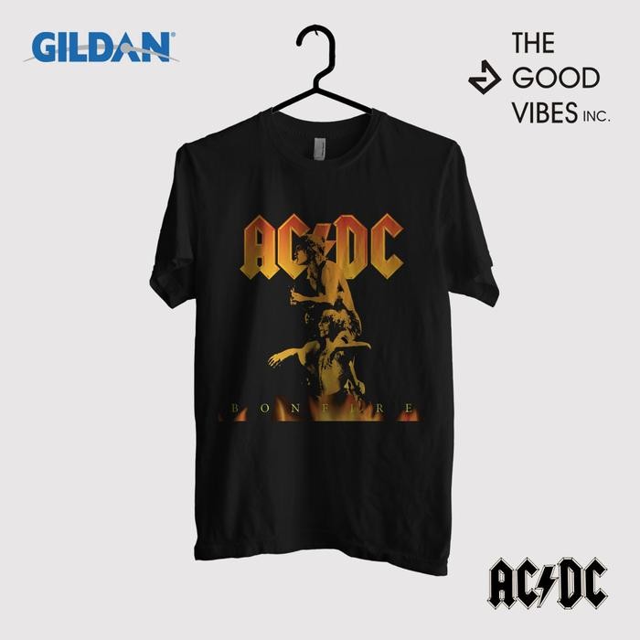 Kaos Band AC/DC Original Gildan - Bonfire