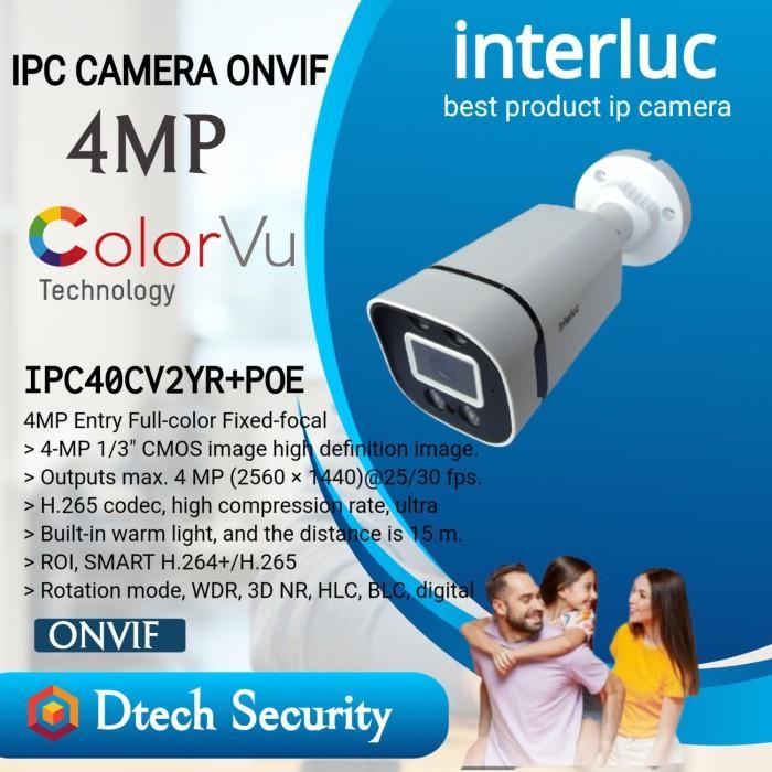 Ip Kamera POE Edge Interluc outdoor 4mp Full Color