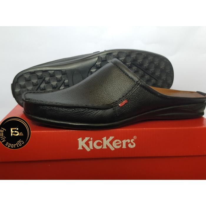 sepatu slop bustong kickers/sandal slop pria/sepatu slop kulit asli