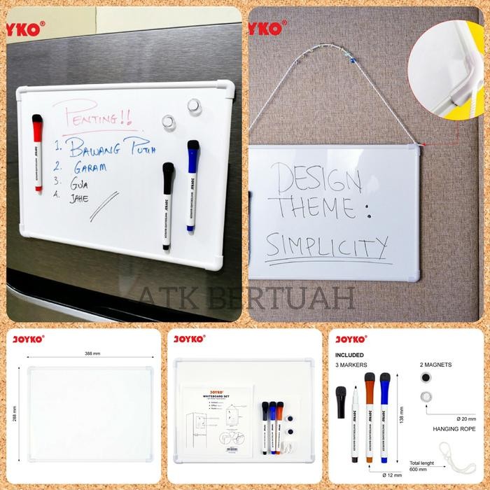 

JOYKO WBS 10 MAGNET WHITEBOARD SET SPIDOL PAPAN TULIS PUTIH