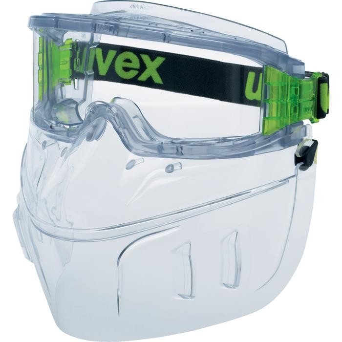 uvex ultravision wide-vision goggle dengan faceguard protection