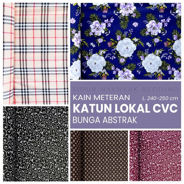 

KAIN SPREI CVC KATUN LOKAL MOTIF BUNGA ABSTRAK METERAN L250CM PART 2 KODE 537
