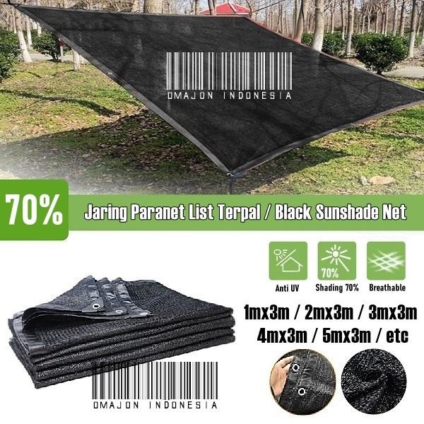 Jaring Paranet Hitam 70% Korea List Terpal / Paranet Custom Siap Pakai