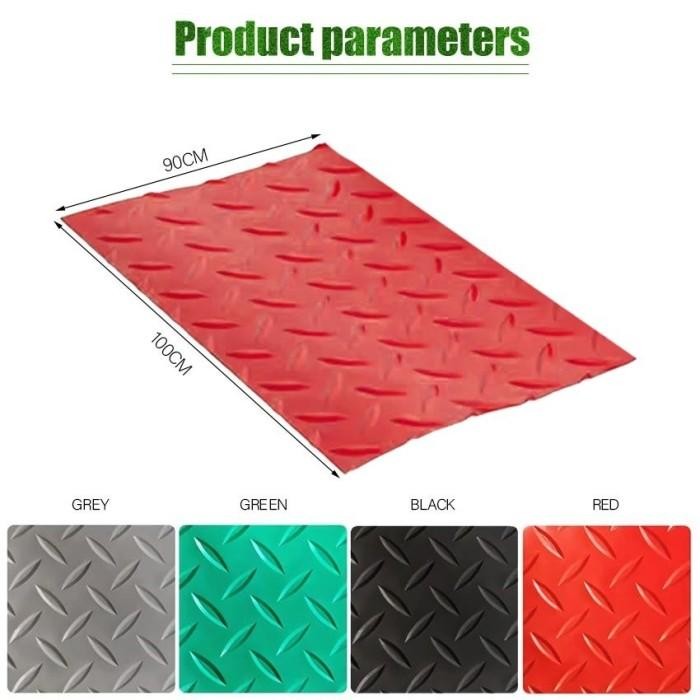 Karpet Anti Slip PVC Plastik Bordes Tebal Karpet Karet Rumah Sakit Panjang 1 Meter Hijau Merah Abu