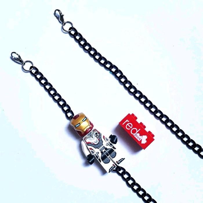 Lego Iron Man Quantum Suit Avanger Endgame Face Mask / Glasses Strap