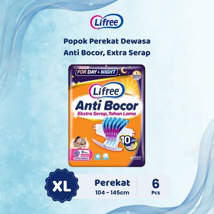 Popok Perekat Dewasa Lifree Xl6 / 42 Pcs- Popok Perekat