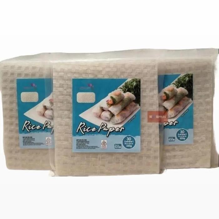 

New Rice Paper KOTAK 300 g isi 30 lembar - Banh Trang 22cm - Kulit Lumpia Vietnam- Rice roll- Salad