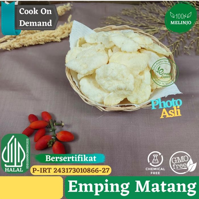 

New Emping Melinjo Gurih Crunchy (Medium) Kualitas Export DiGoreng Fresh
