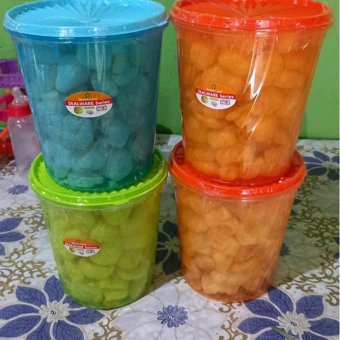 

New kerupuk kulit sapi toples 4liter dapat 4 gurih asin Krupuk Food Snacks Camilan Rambak