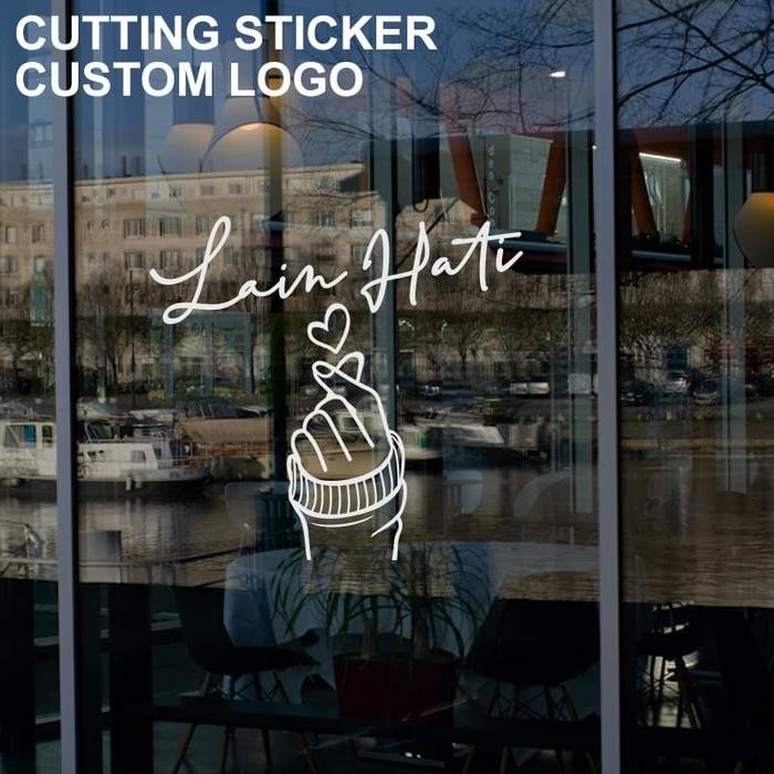 Cutting Sticker Custom Desain Sendiri untuk Kaca dan Dinding Cafe Resto Kantor - Bahan Plastik Vinyl