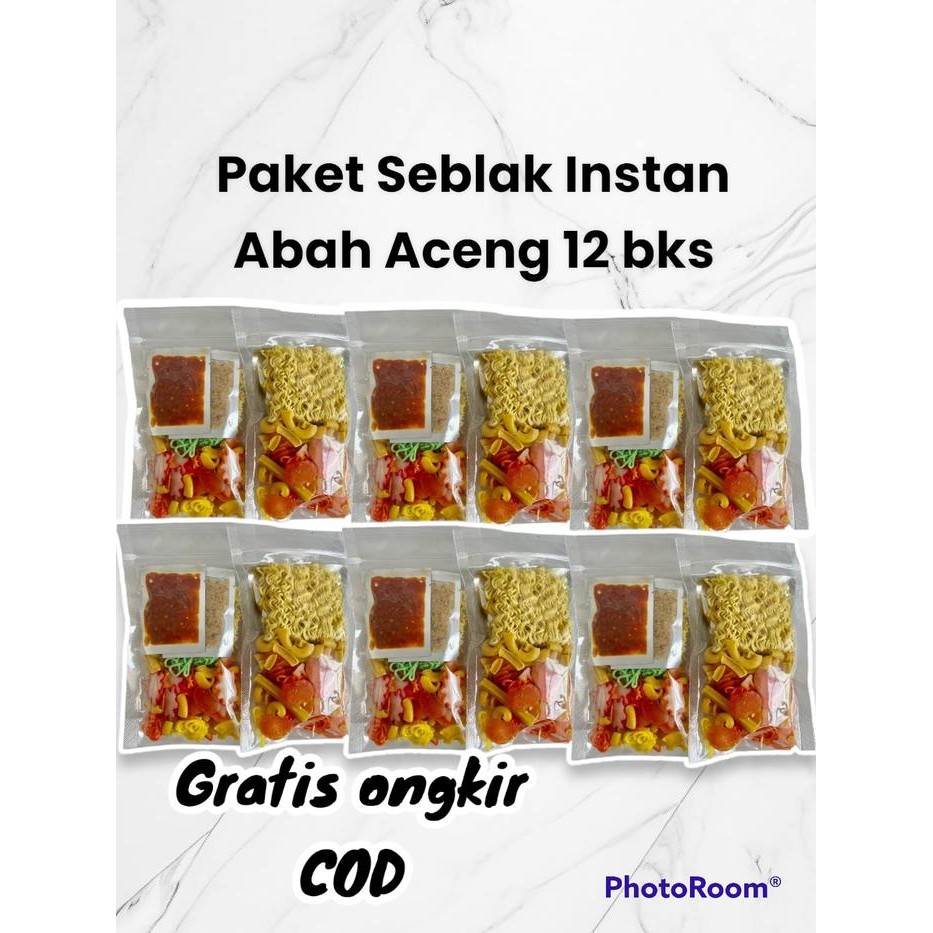 

Seblak Instan Abah Aceng 12 bks Mie Pedas Jajanan Sambal Food Noodles