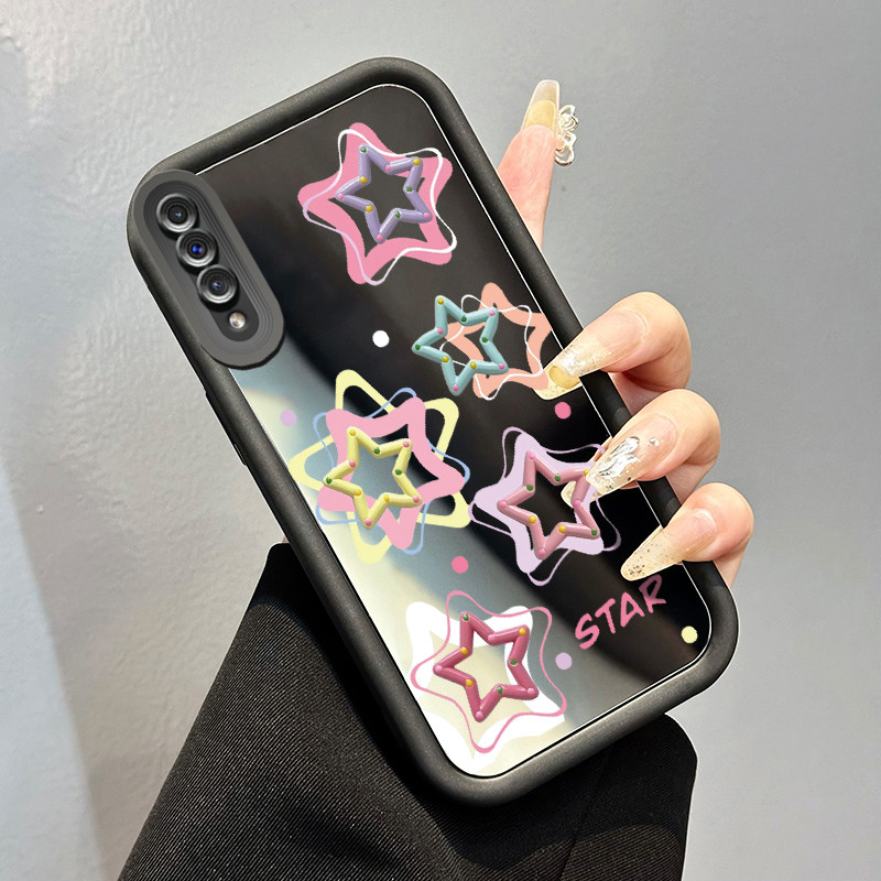 Casing Hp Untuk Samsung Galaxy A50 A50s A30s Case Bintang berwarna cermin Kasing tipis Perlindungan 