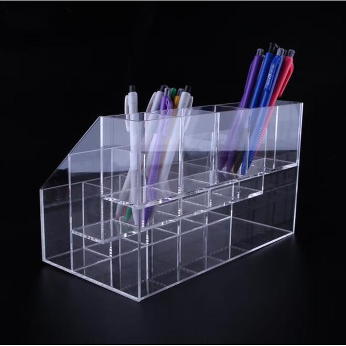 

Rak Pulpen Acrylic Organizer Stand Pensil Holder Arkilik Alat Tulis