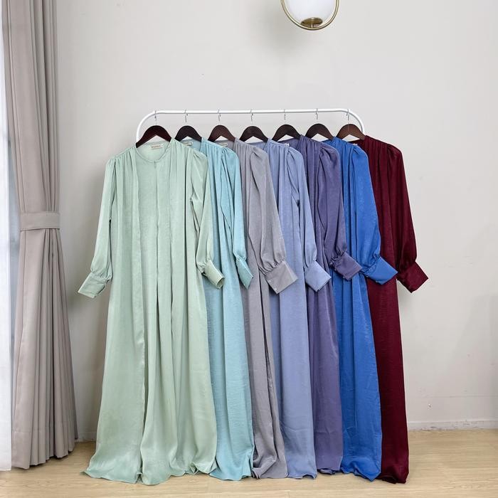 Aiza Dress Busana Muslim Wanita XS-XL Nadiraa Hijab Kain Mewah Nyaman Panjang Maxi