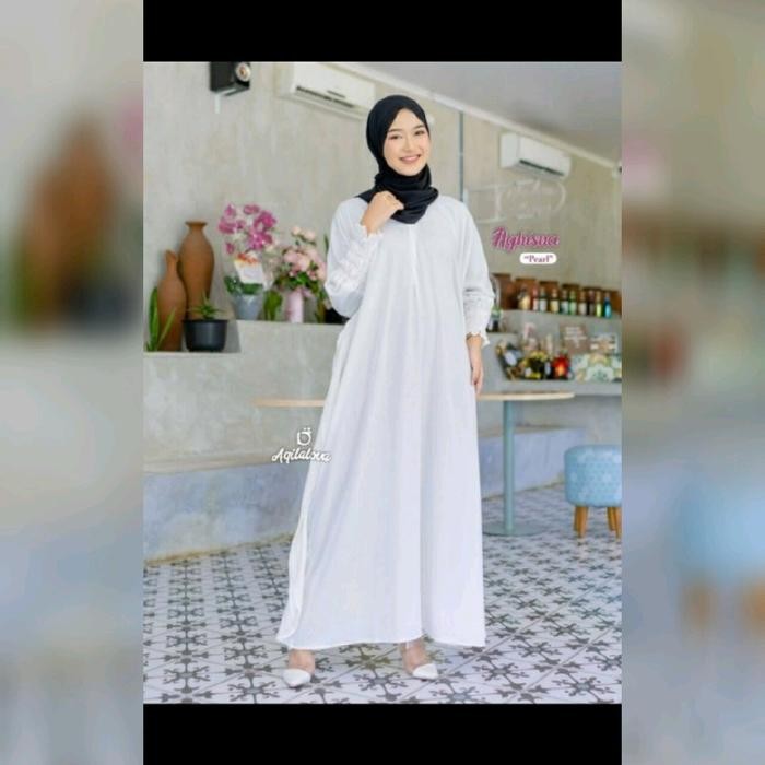 AQILALOVA Kaftan Aghisna Lengan Panjang Kerut Wanita