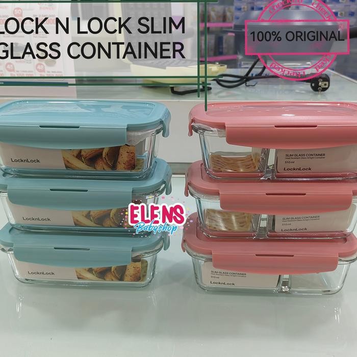 Baha - Lock N Lock Container Glass Sekat Kotak Makan Kaca