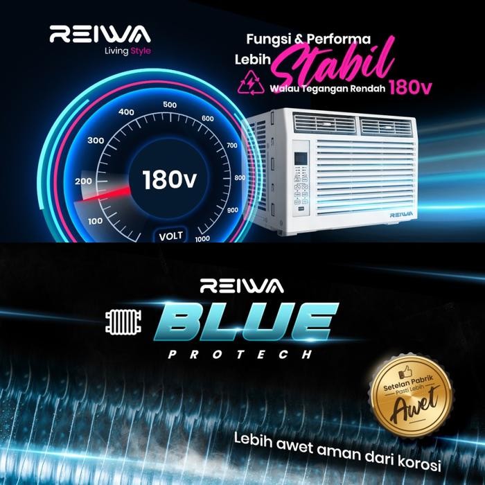 Ac Window Reiwa Ac Window 1/2 Pk Cw-0501Ra 0,5 Pk 370Watt Low Watt Pasti Diskon