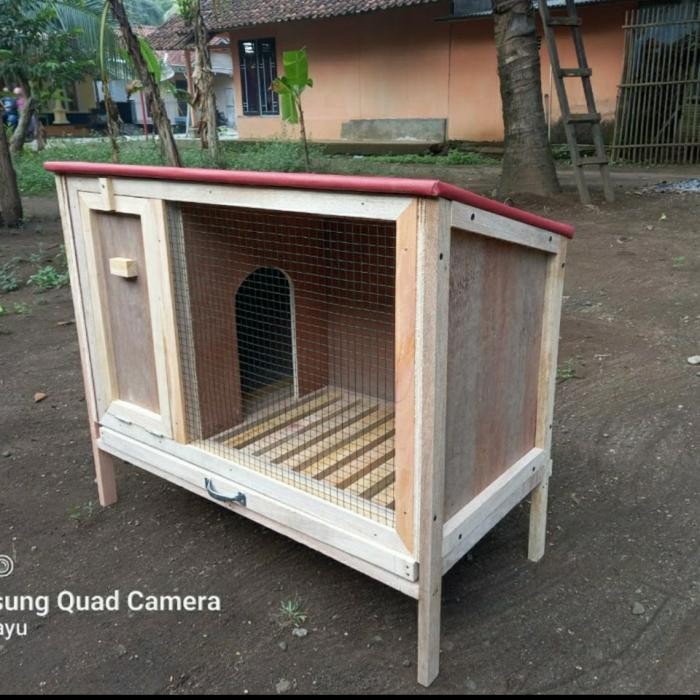 KANDANG KELINCI MINIMALIS MURAH DARI KAYU RUMAH KELINCI