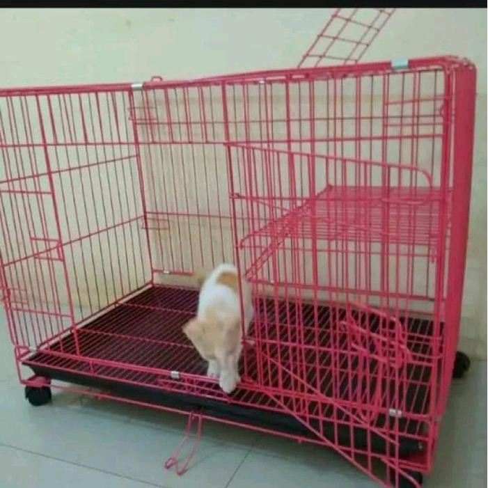KANDANG KUCING BESAR 2 TINGKAT UKURAN ( 75X45X55 )