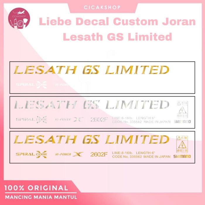 cicakshop88 liebe sticker decal joran shimano lesath gs limited