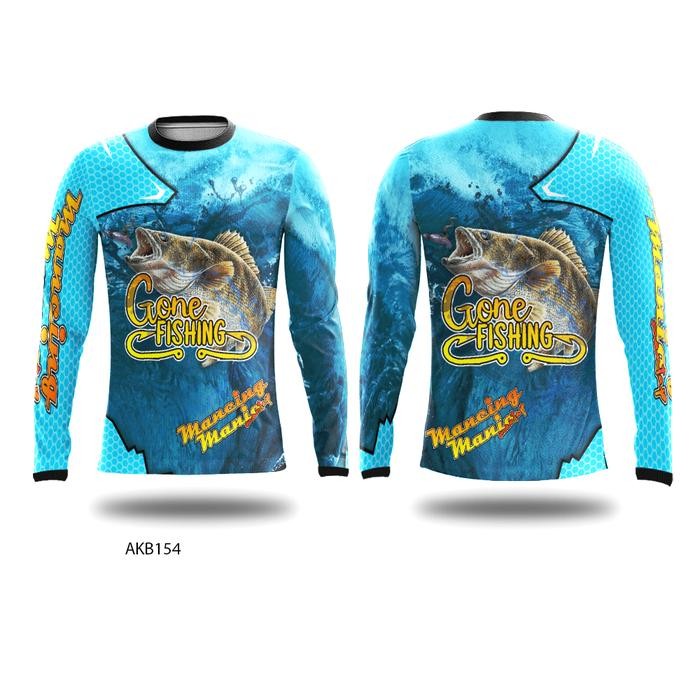 Kaos Baju Jersey jersy mancing fishing mania liar kali Lengan Panjang