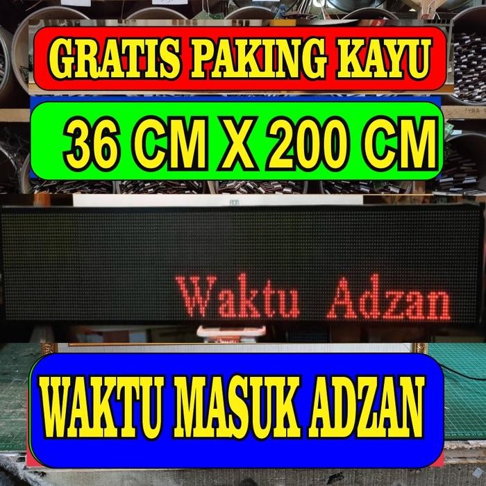 Jam Waktu Sholat Digital Masjid Running Text Besar Uk 36 X 200 Cm