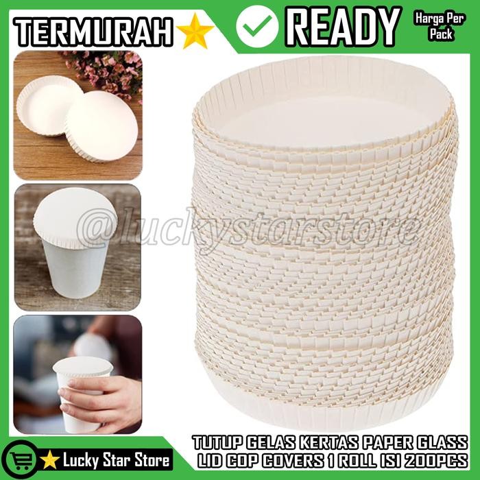 Tutup gelas kertas Glass cover hotel Tatakan Gelas Kertas Paper 200pcs