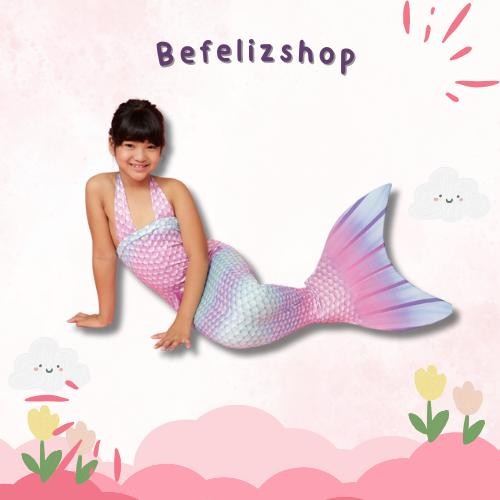 ASLI Mermaid Baju Duyung Spesial Pelangi Baju Renang New Kostum Putri Duyung Anak - BFM003 Sport