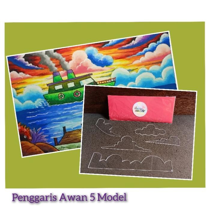 

Penggaris Awan 5 Model Cetakan Awan Akrilik Peralatan Menggambar Kertas Mewarnai