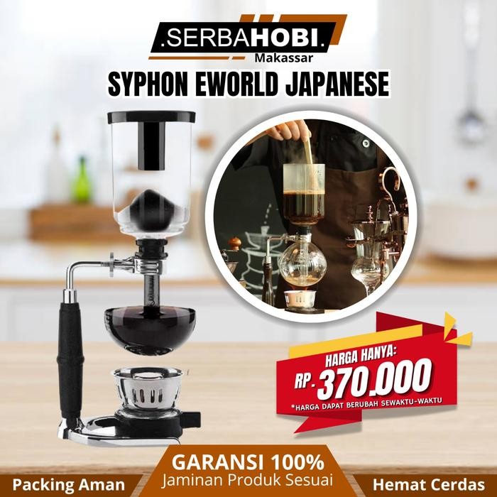 >>>>>] Eworld Syphon Coffee Maker Manual Brew Vacuum / Alat Kopi Manual Syphon / Syphon Coffee Maker