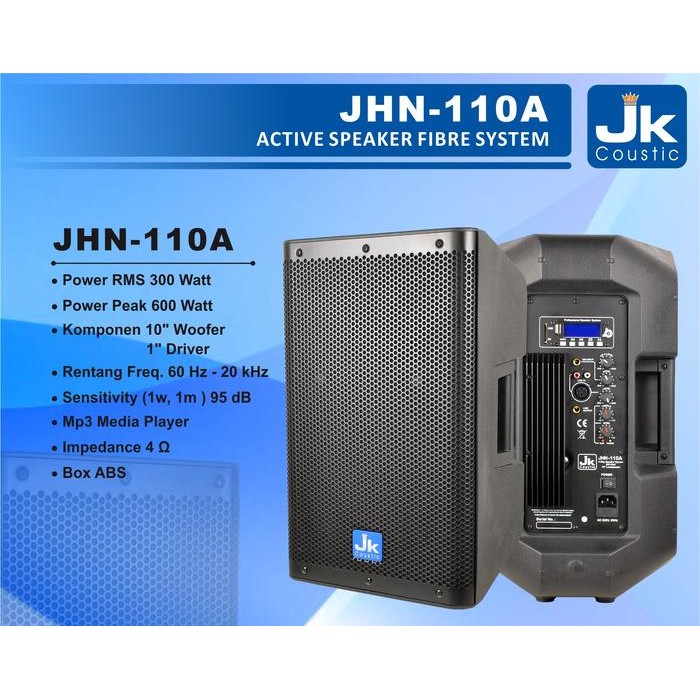 Speaker Aktif 10 inch JHN-110A Jk Coustic