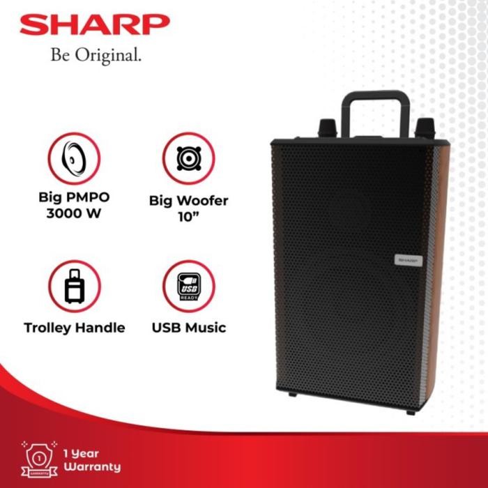 Sharp Speaker Active 10 Inch CBOX-TRB10MBO / Speaker System Trolly Series CBOX TRB10MBO