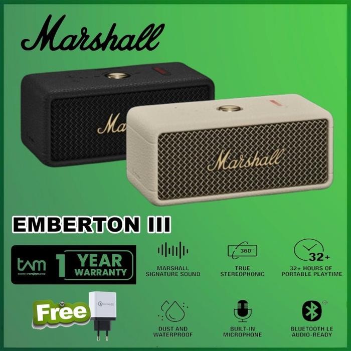 Marshall Emberton Portable Bluetooth Speaker