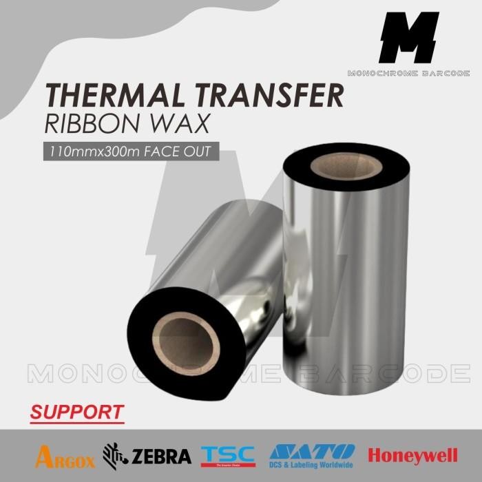 

RIBBON BARCODE PREMIUM WAX 110mmX300M (FACE OUT) MONOCHROME BARCODE