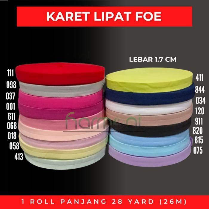 

Karet Foe Elastis Doff Warna Lebar 15-16mm