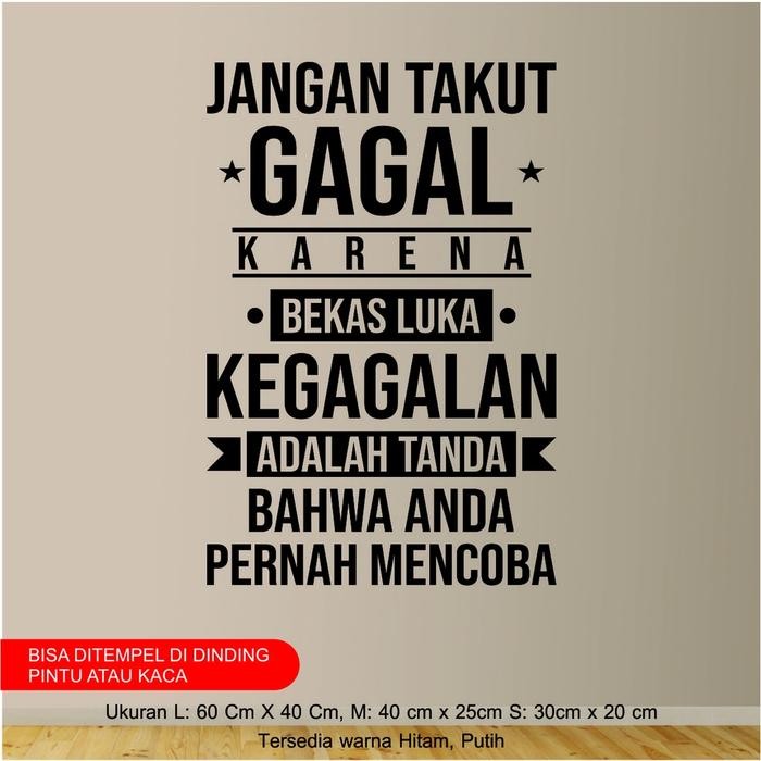 

Stiker motivasi jangan takut gagal