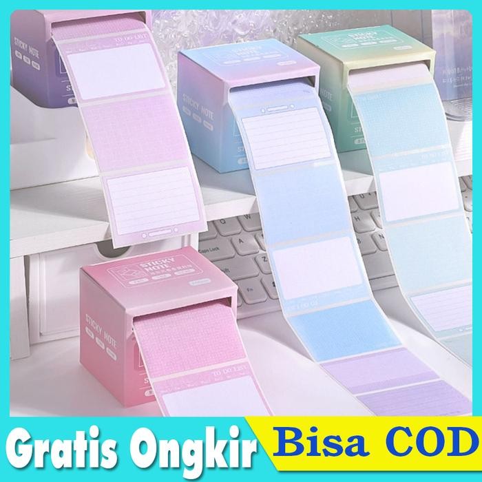 

Memo Stick Sticky Note Kertas Memo Tempel Aesthetic 1 Roll 256 Lembar