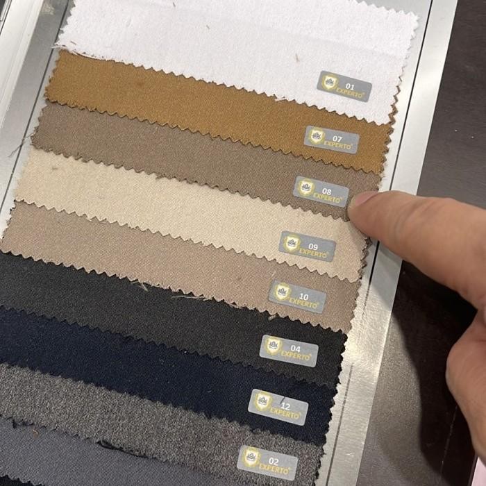 

Kain bahan semi wool chinos merek Experto (Harga per 50 CM).