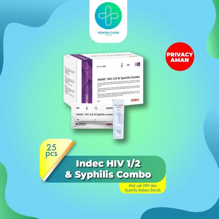 Alat Test HIV / Syphilis Combo isi 25 Indec
